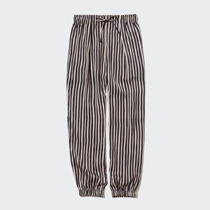 Uniqlo NWT satin drape striped jogger pants